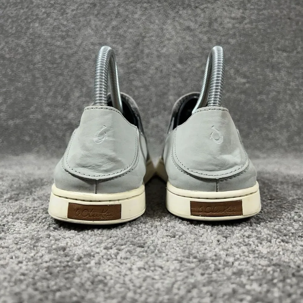 Olukai Pehuea 20271-PG26 Women’s Size 7.5 Gray Slip On Flats Comfort Shoes Used
